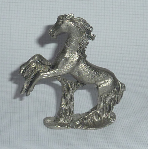 Zinn pferd vollplastisch h - pferd,