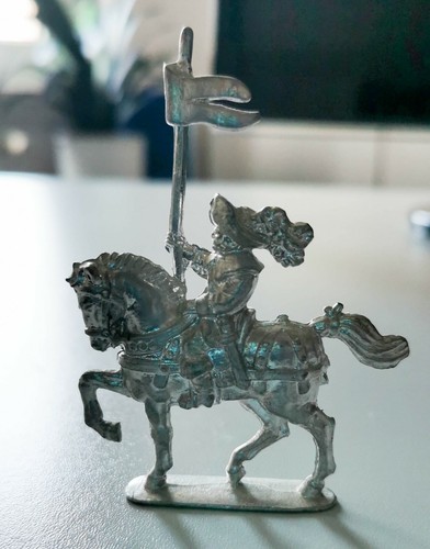 Zinn figur ritter mir pferd - ritter,