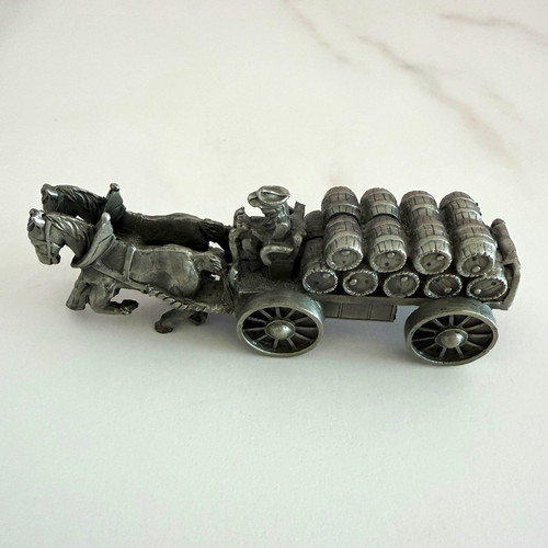 Zinnfigur pferdegespann mit - zinnfigur,
