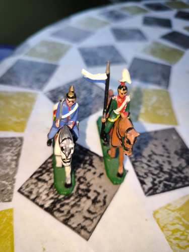 Zinnfiguren reiter auf - 2x,