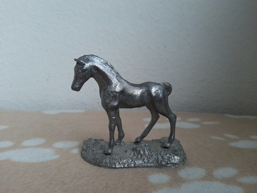 Zinn pferd fohlen figur - zinn,